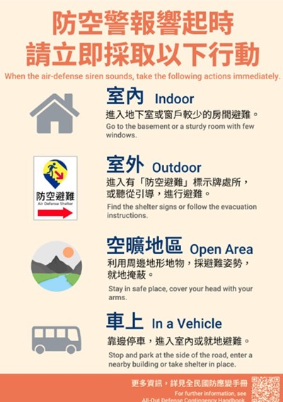 防空警報響起請立即採取行動